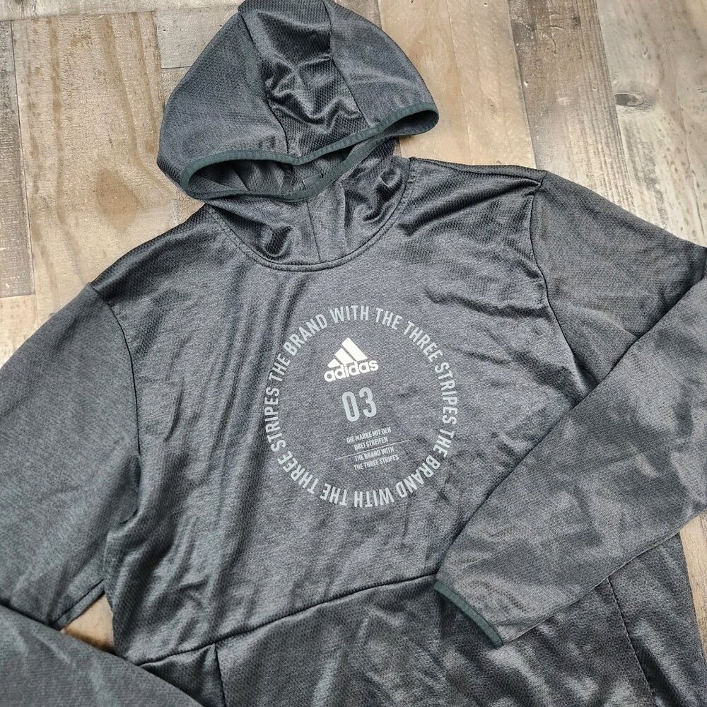 Mens Adidas Climawarm size L Large Pullover Hooded Sweatshirt‎
